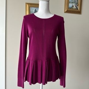 Gorgeous peplum sweater in amazing color - beautiful for any occasion